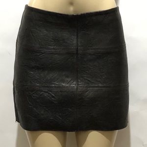 Bailey 44 Brown Size 10 Mini Genuine Leather Skirt